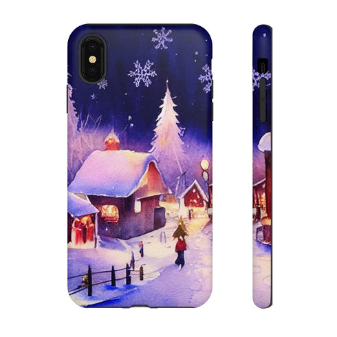 Christmas Homes in the Snow - Impact Resistant Phone Case iPhone XS MAX Matte